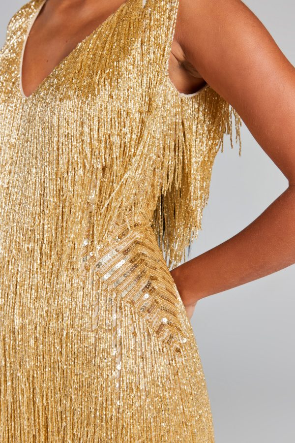 Vestido Fiesta Corto Flecos Lentejuelas Eloah