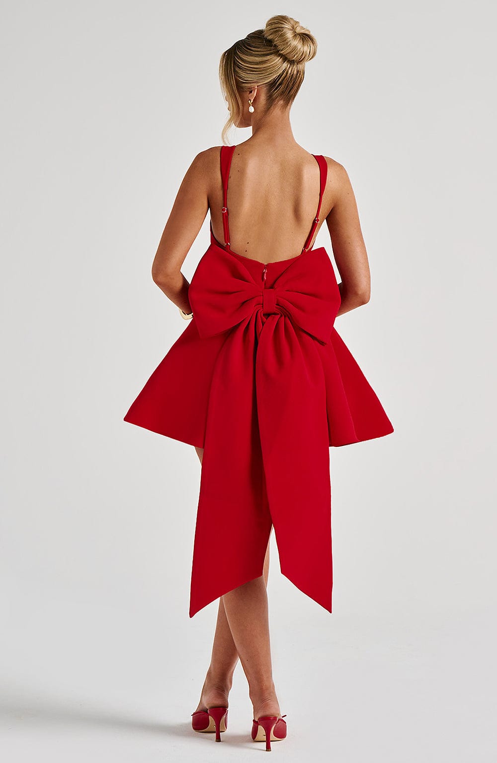 Vestido Mini Rojo Círculo Corsé Rita