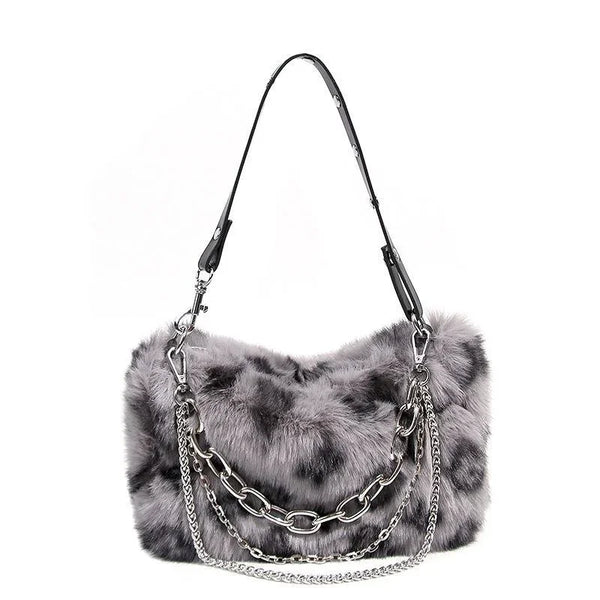 Leopard Print Plush Bag