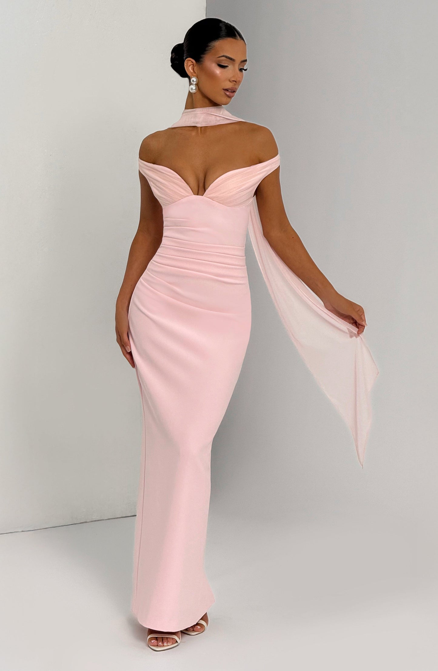 Vestido Largo Rosa Bardot Isabel