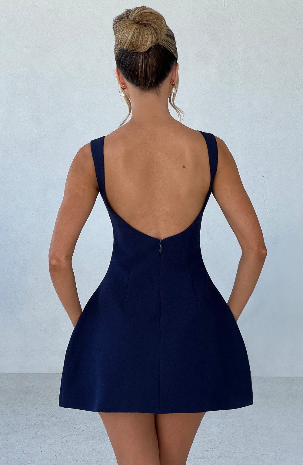 Vestido Mini Azul Marino Fiesta Burbuja Laura