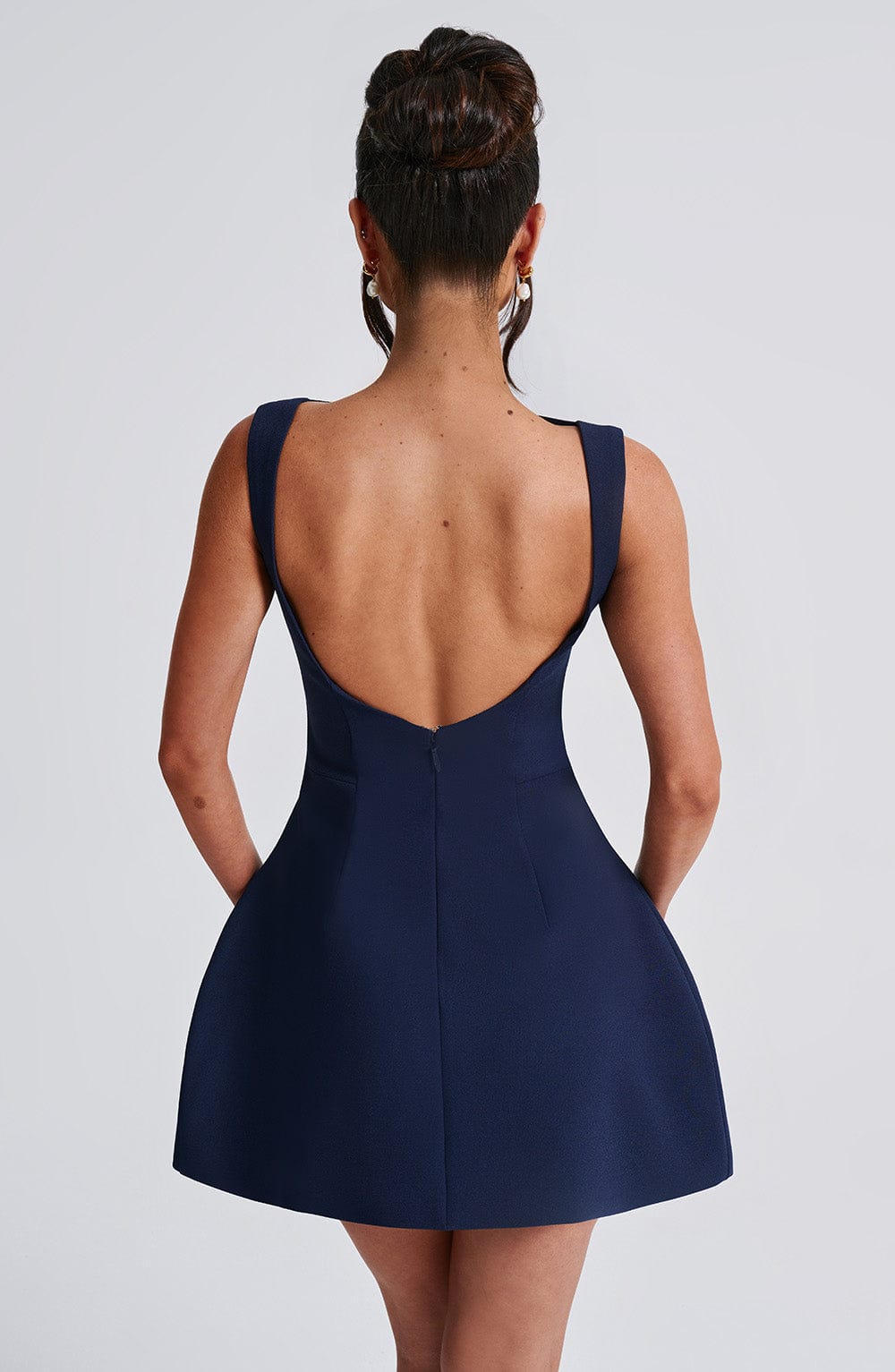 Vestido Mini Azul Marino Fiesta Burbuja Laura