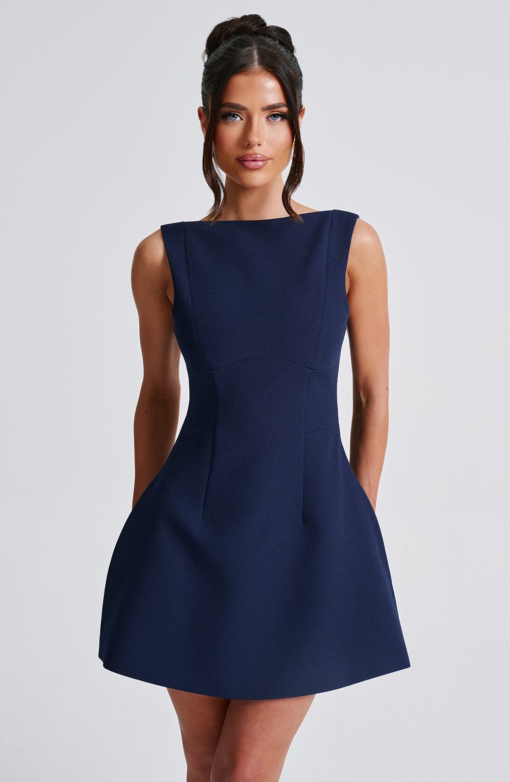 Vestido Mini Azul Marino Fiesta Burbuja Laura