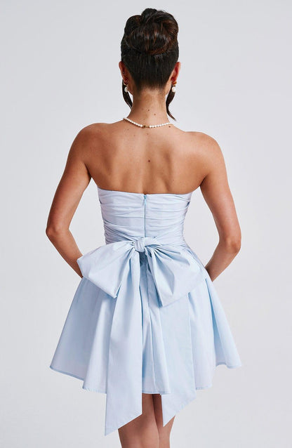 Vestido Mini Azul Claro Corsé Catalina