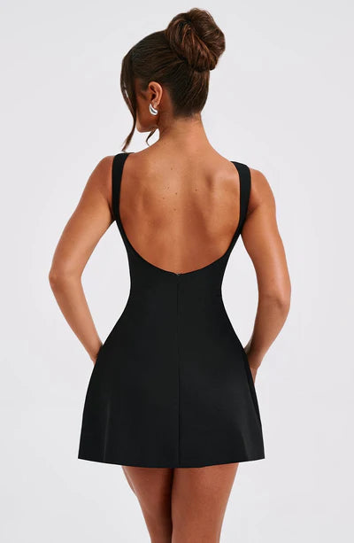 Vestido Mini Negro Fiesta Burbuja Laura