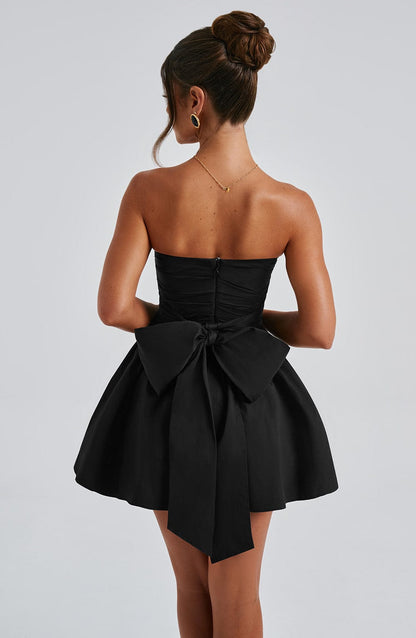 Vestido Mini Negro Corsé Catalina