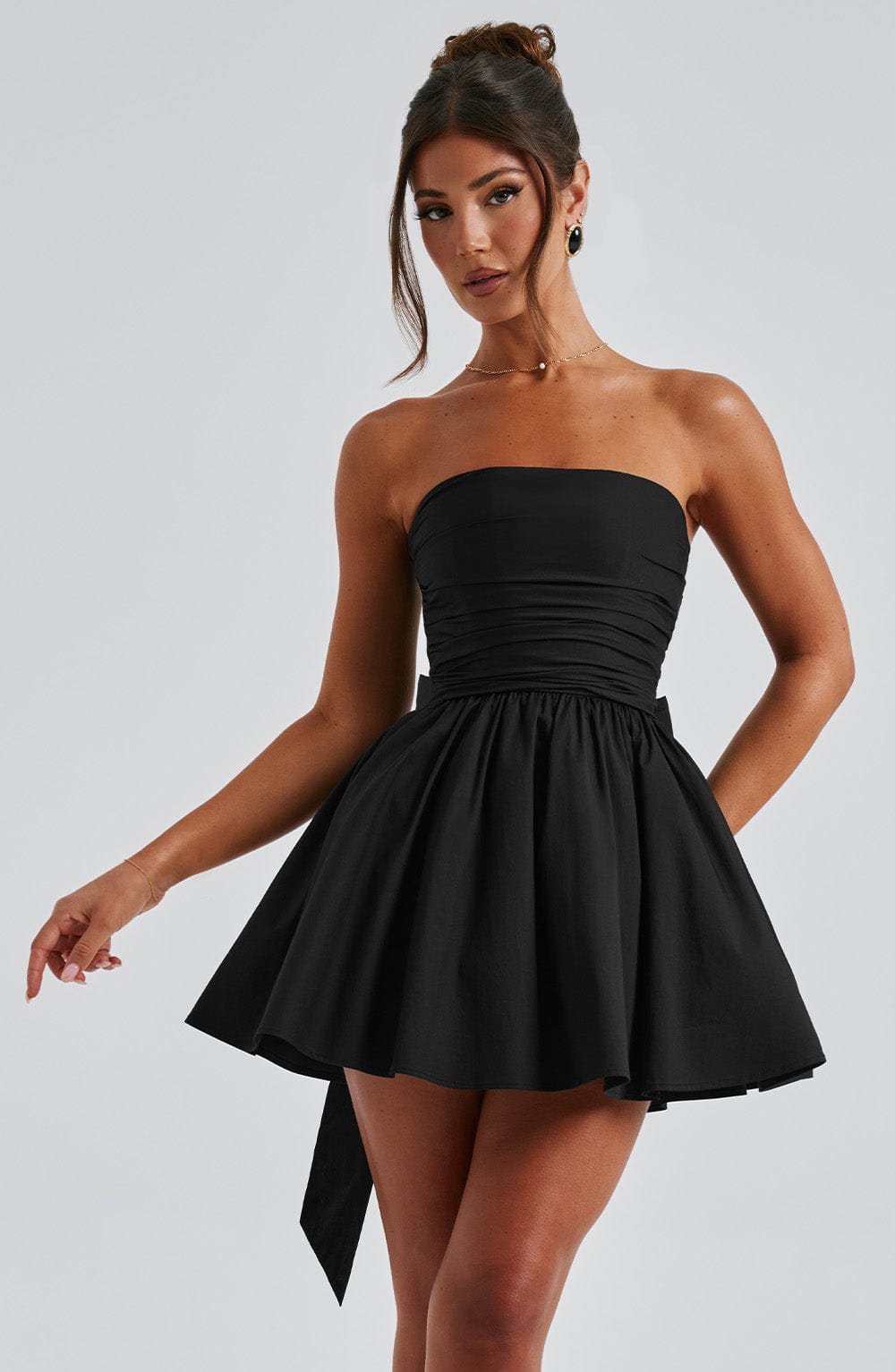 Vestido Mini Negro Corsé Catalina