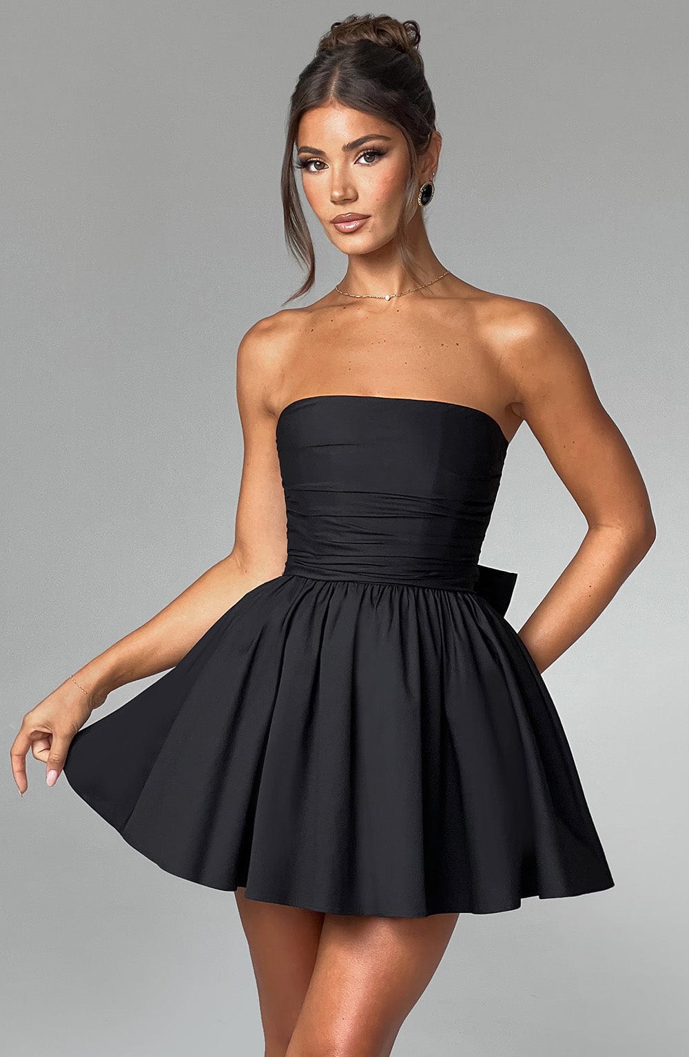 Vestido Mini Negro Corsé Catalina