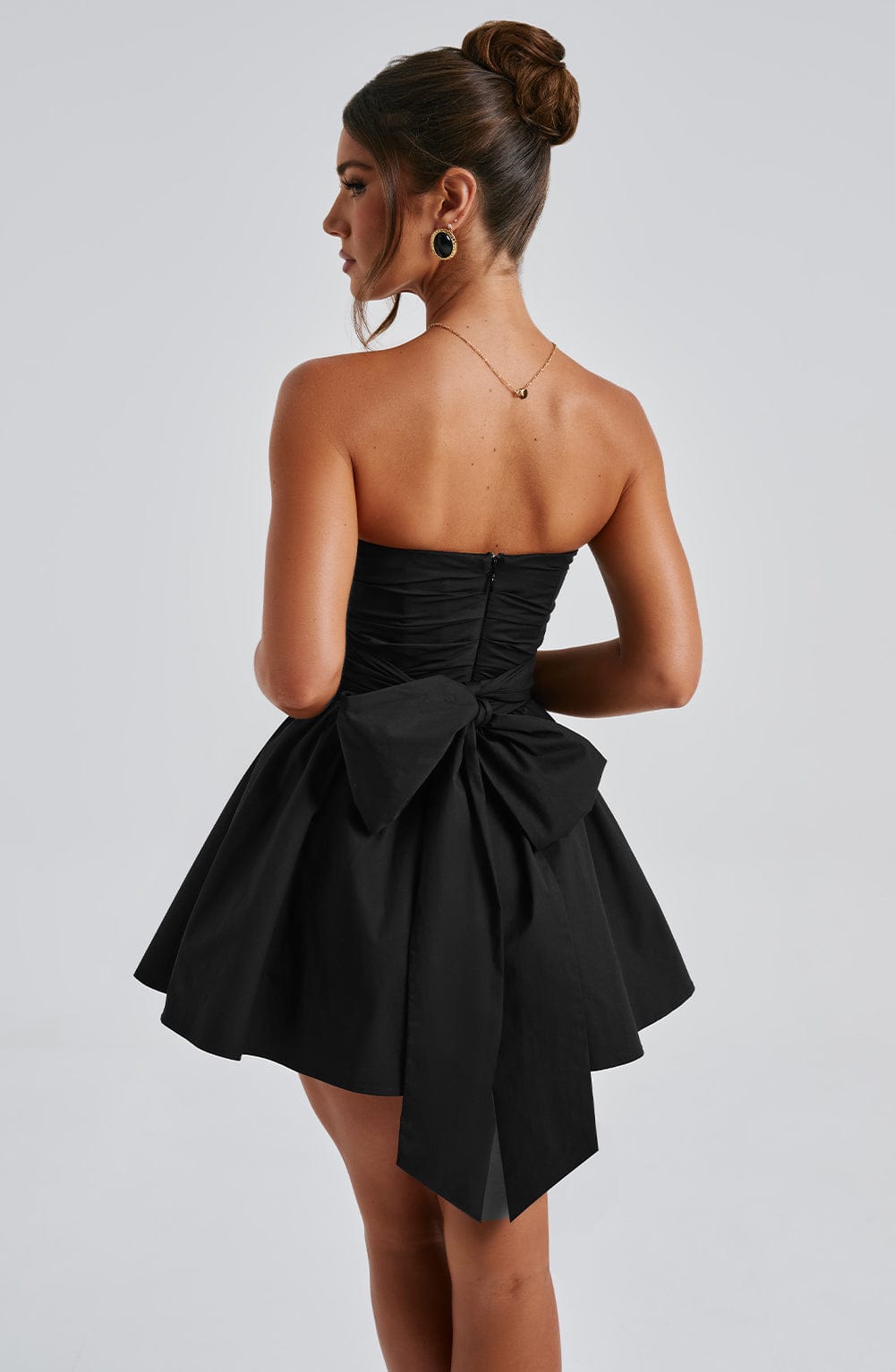 Vestido Mini Negro Corsé Catalina