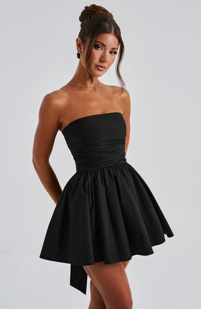 Vestido Mini Negro Corsé Catalina