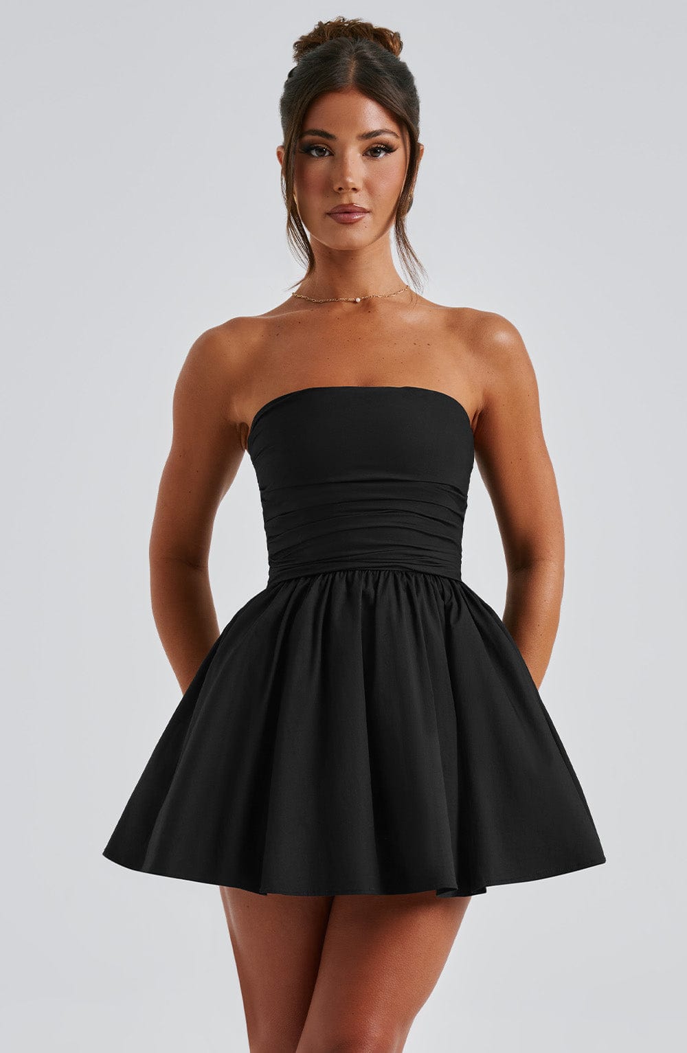Vestido Mini Negro Corsé Catalina