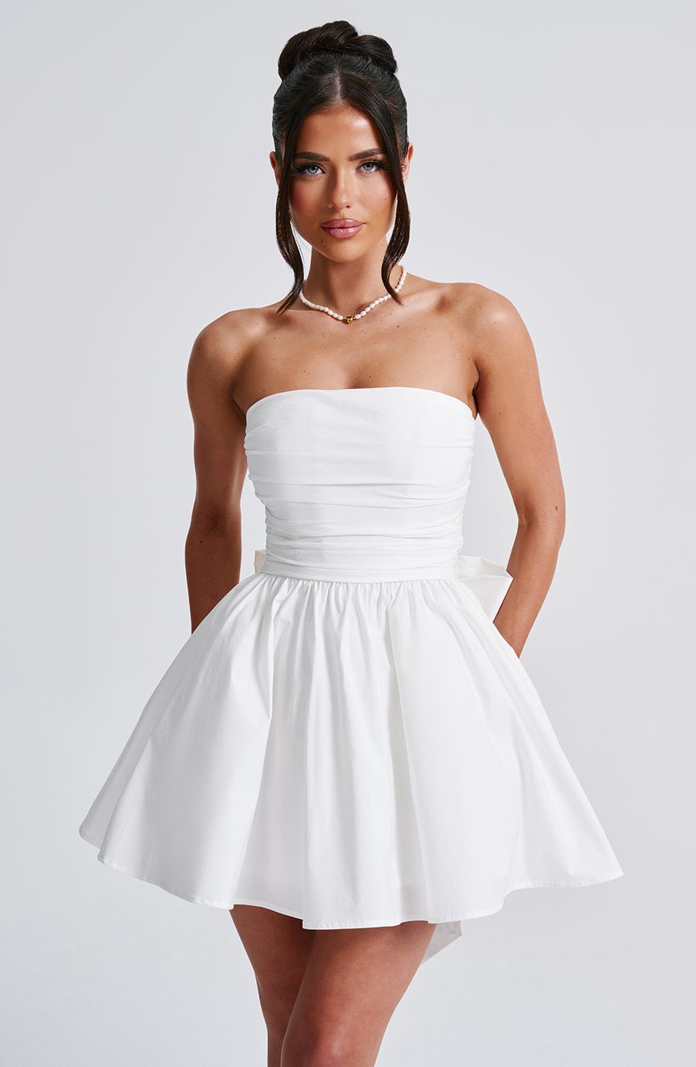 Vestido Mini Blanco Corsé Catalina