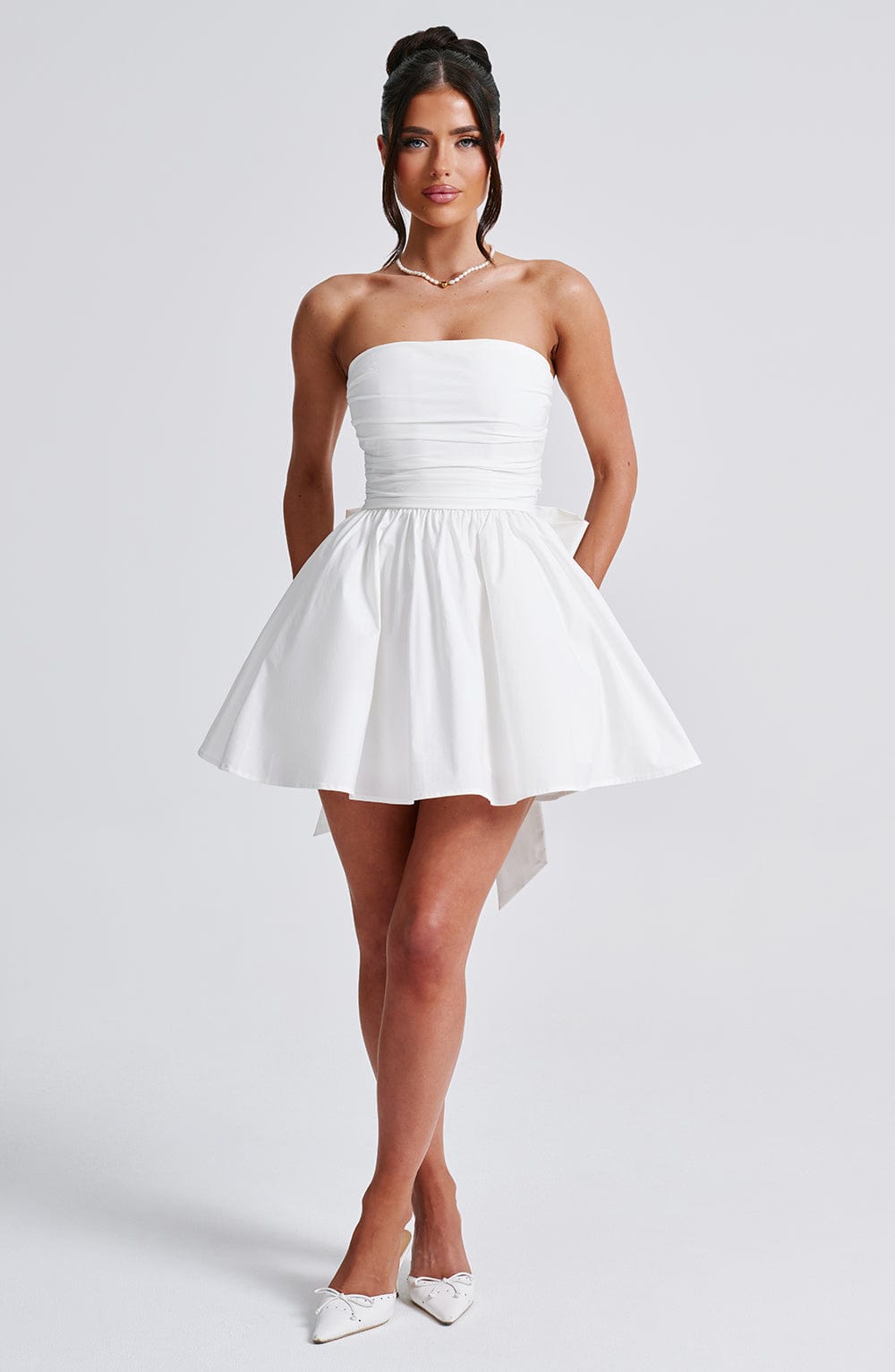 Vestido Mini Blanco Corsé Catalina
