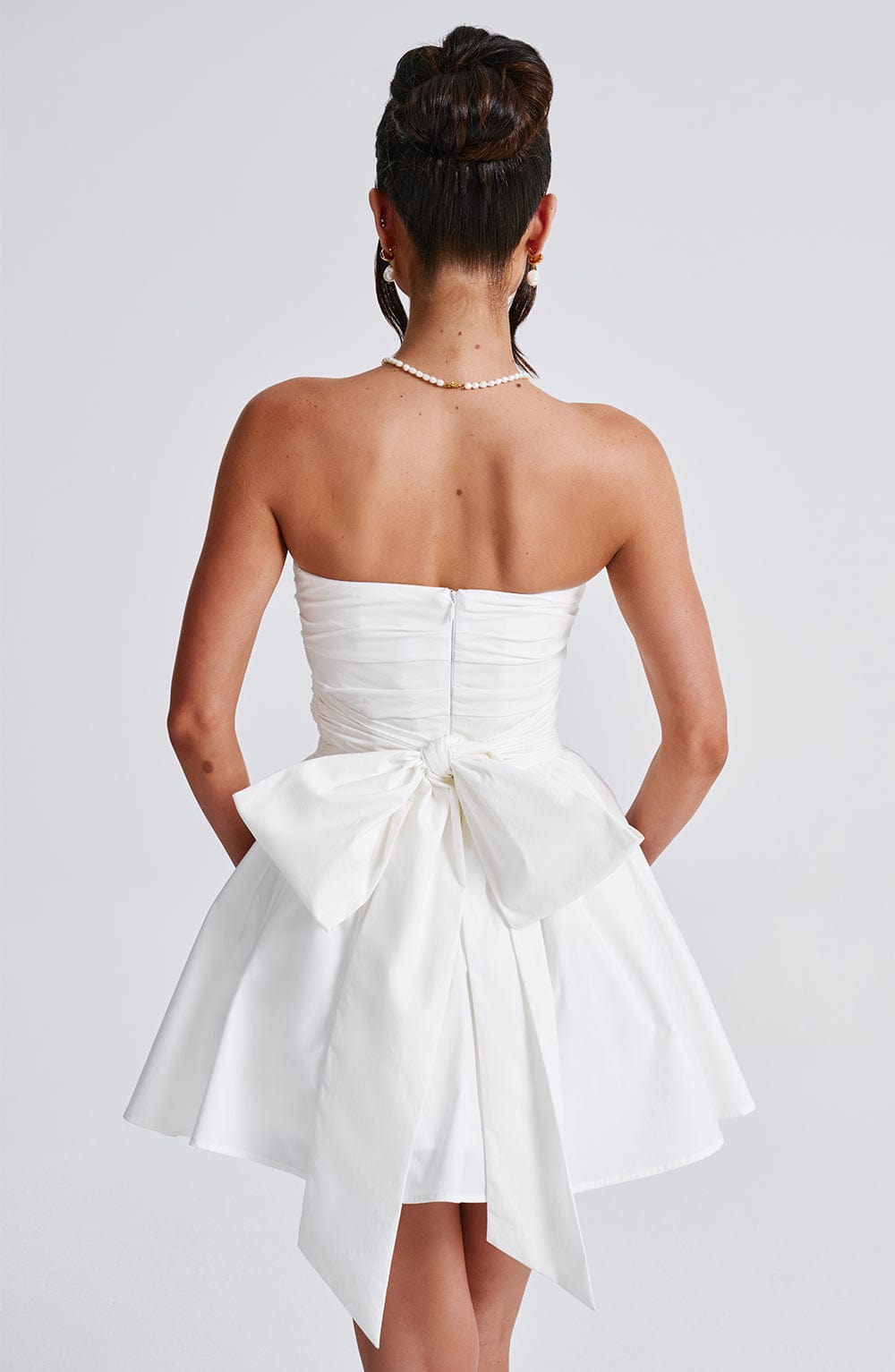 Vestido Mini Blanco Corsé Catalina