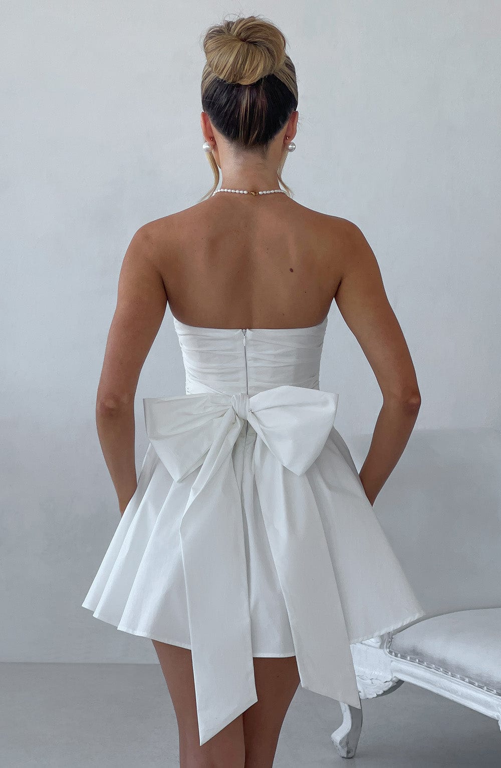 Vestido Mini Blanco Corsé Catalina