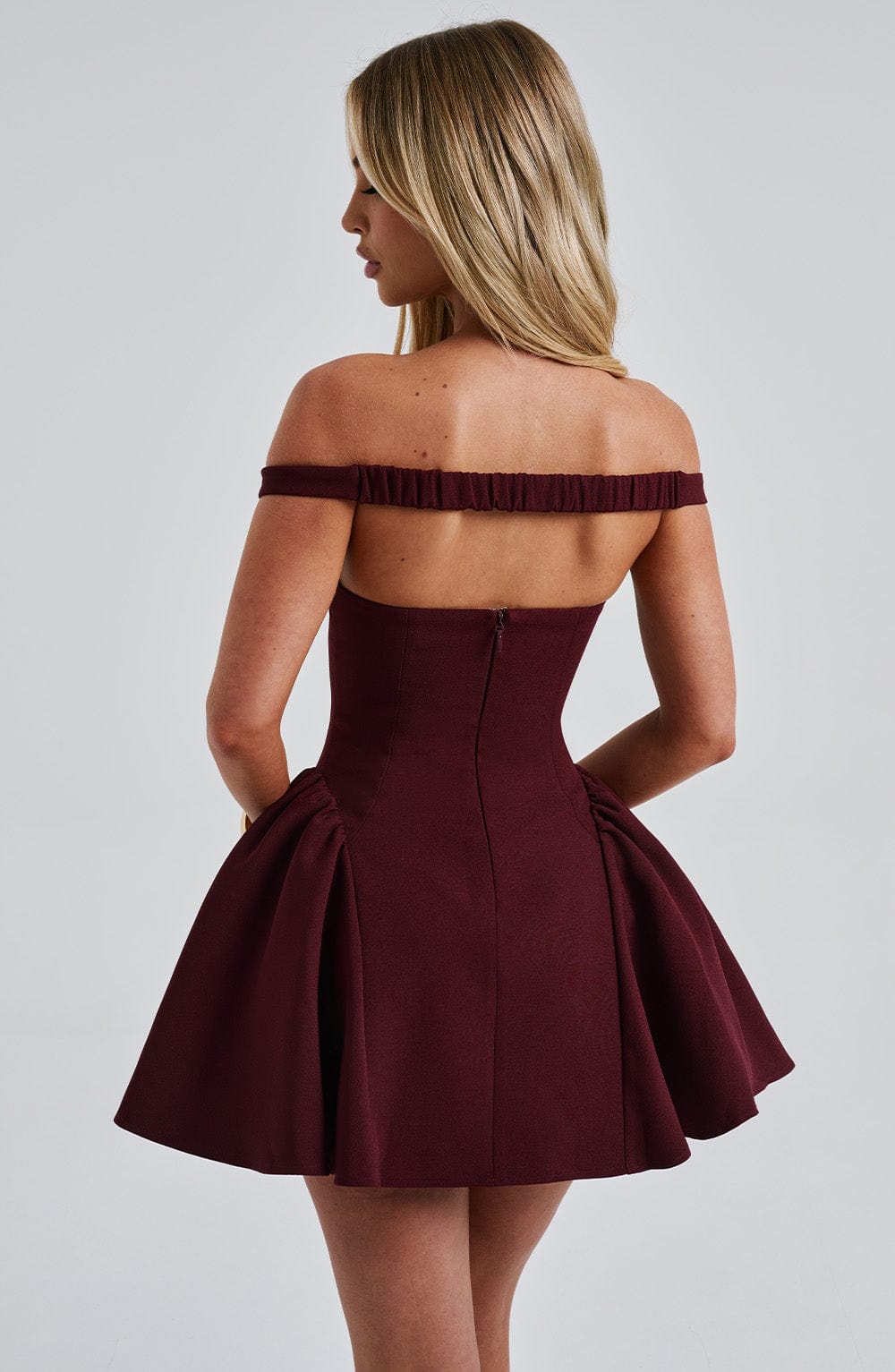 Vestido Mini Cereza Bardot Tul Marcela
