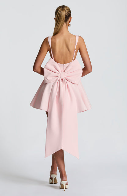 Vestido Mini Rosa Círculo Corsé Rita
